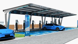 EV Charging Station 3 3D model