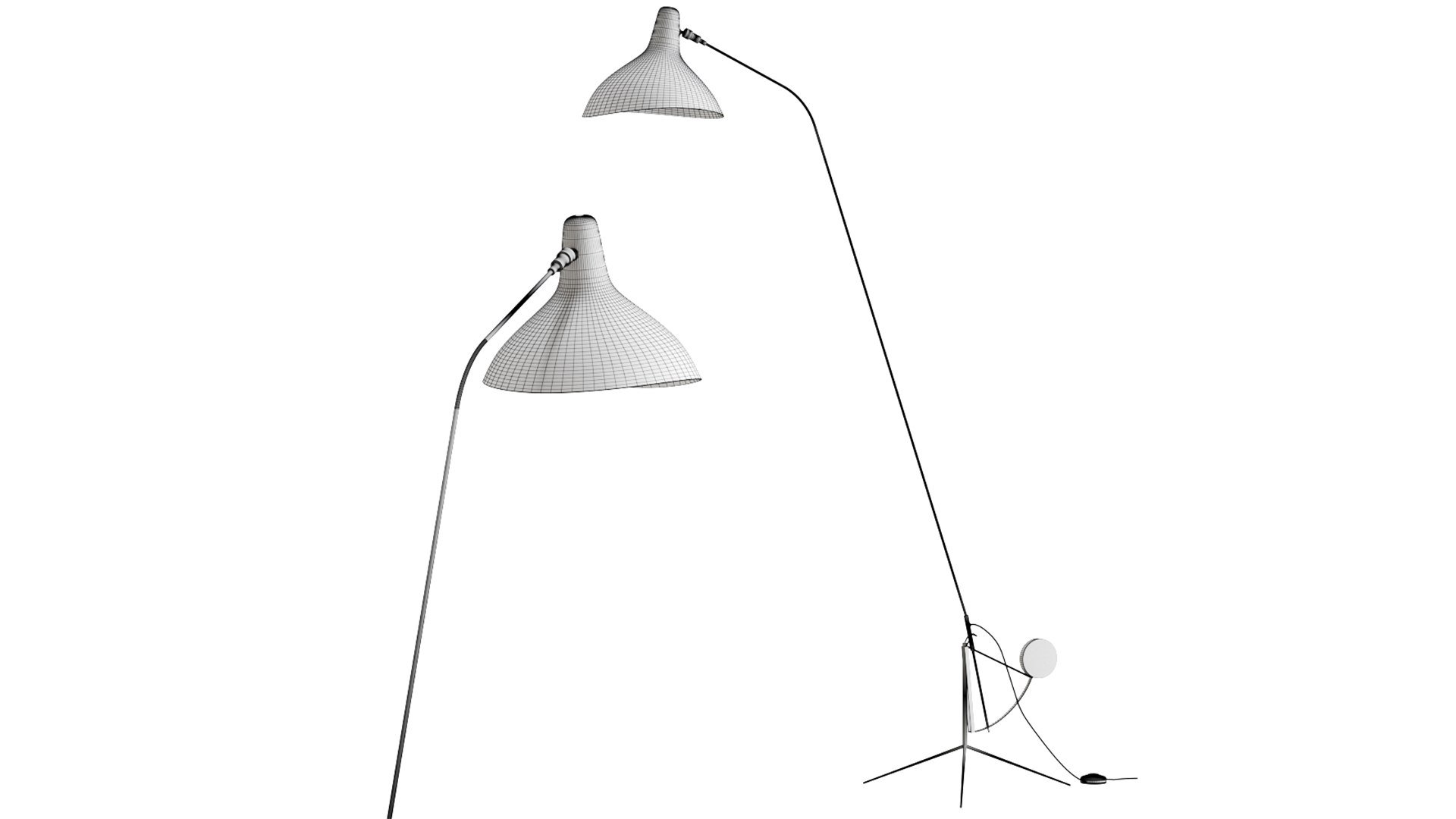 3D MANTIS BS1 GR-BL Floor Lamp By DCW Editions Model - TurboSquid 1905258