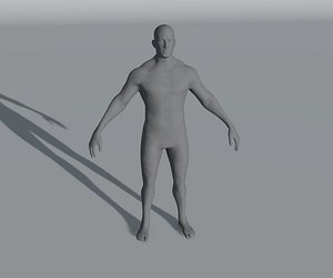Male Body Base Mesh 28 Animations 3D Model 5k Polygons
