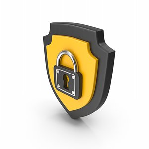 Shield Yellow Black 3D