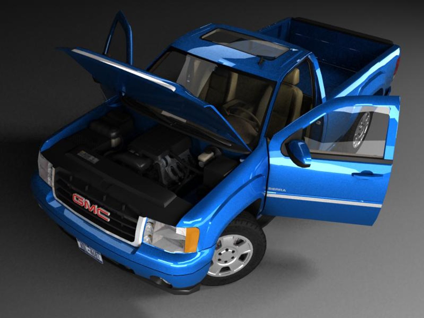 3d Model Gmc Sierra Reg Cab