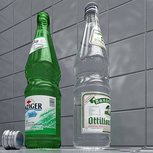 water bottles 3d max