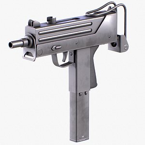 MAC-11 SMG PBR Worn Low-poly
