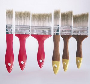 3D brushes paint walls model