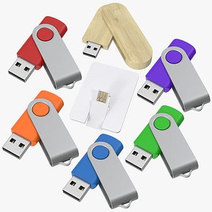 3D promotional usb sticks open