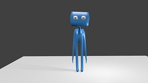 rigged blue monster 3ds