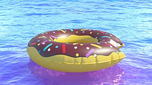 Swim ring donut 07 3D model
