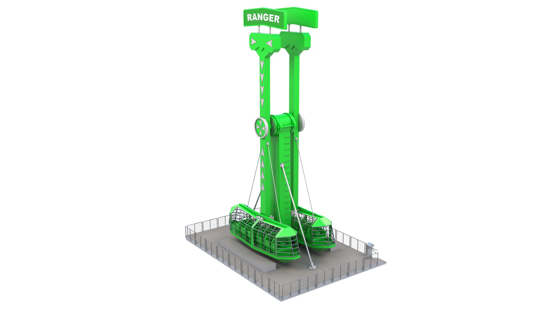 3D Ranger Ride - Green Model - TurboSquid 1923055