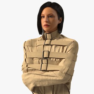 Female Figure in Straitjacket with Fur