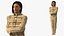 Figure féminine en camisole de force avec fourrure