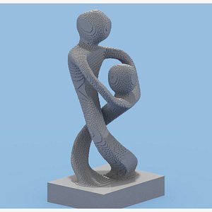 Dance Couple Sculpture 3D model