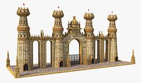 Fantasy Wall Gate Towers