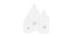 Ensemble de 3 bouteilles de col taillé - petit (250 - 1000 ml)