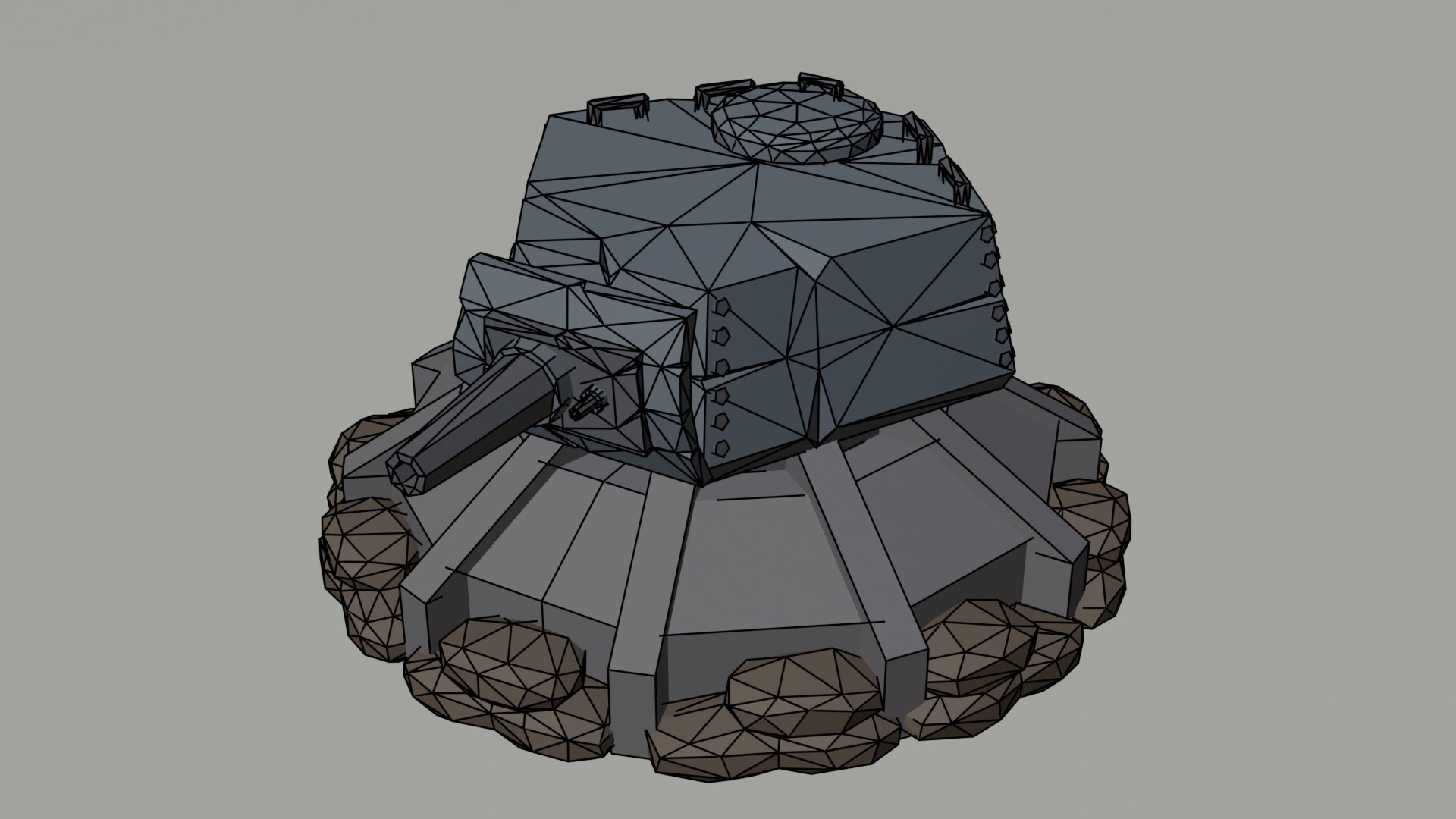 Low-poly Dieselpunk cartoon gun turret kit 3D - TurboSquid 1899006