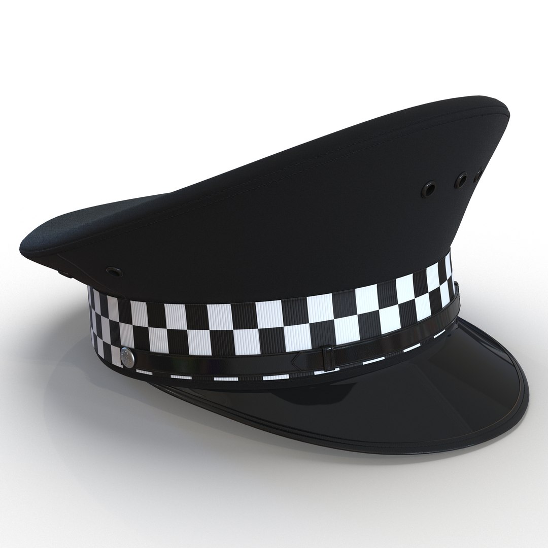Uk Police Cap 3 3D model preview