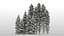 3d model 20 picea engelmanni trees