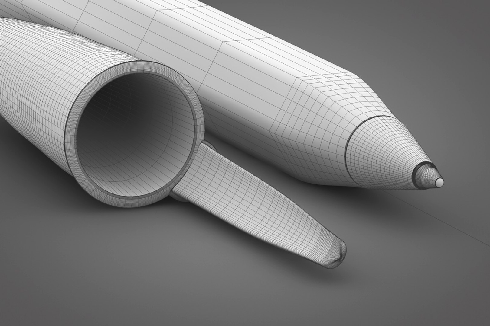 3d bic ballpoint pen model
