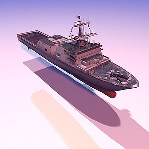 navy landing platform 3d model