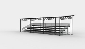 tribune system 04 3D model 3D
