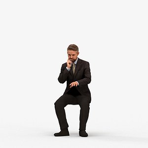 00463Nickolas008 - Adult Caucasian male sitting in office wearing transitional seasonal business att