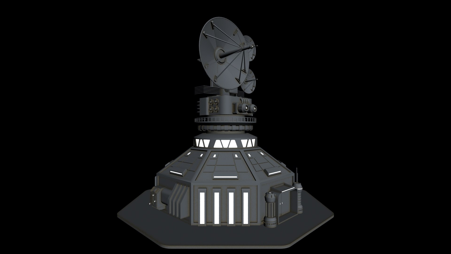 SCI-FI Radar Station 3D Model - TurboSquid 1829925