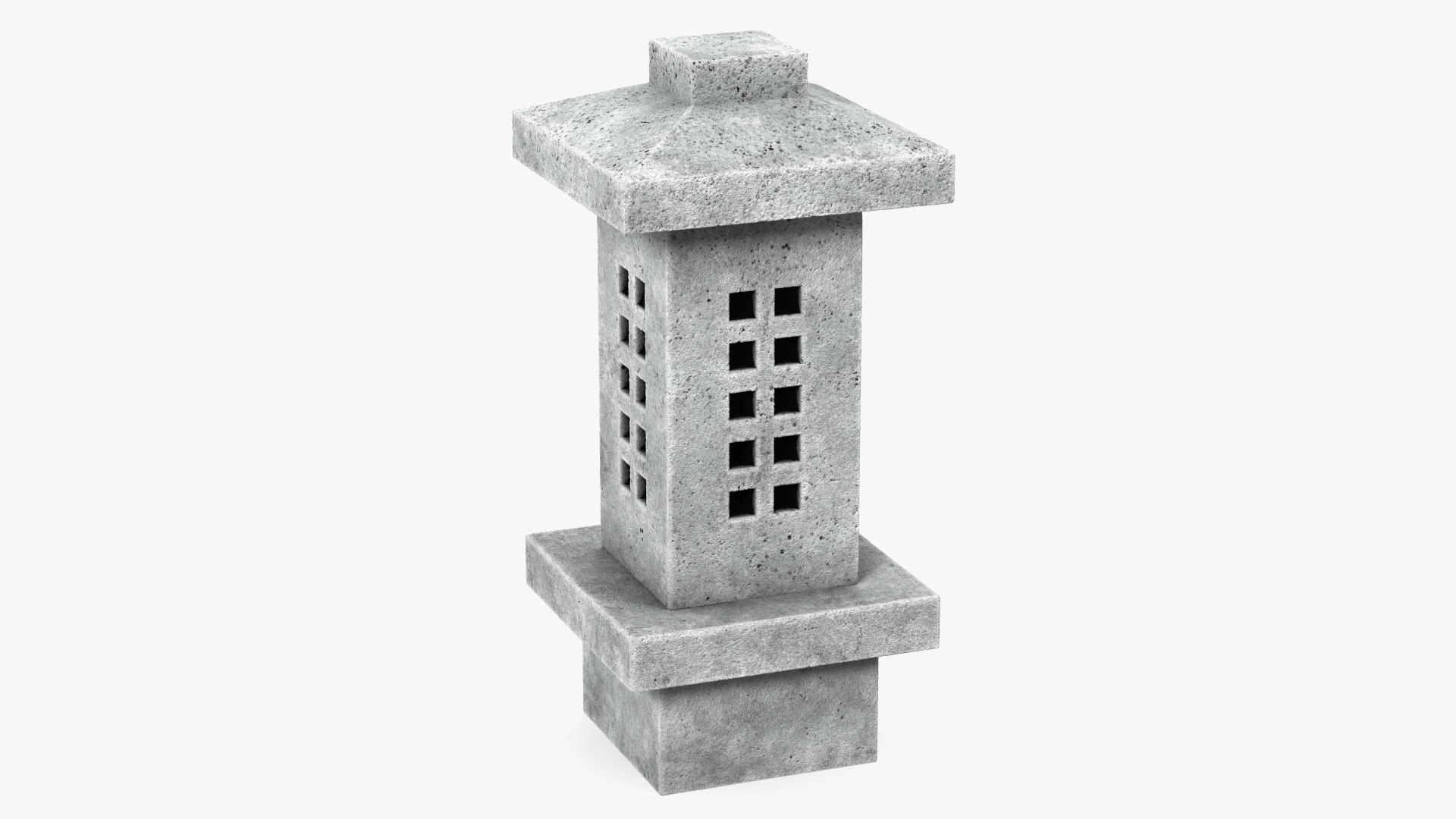 Japanese Stone Lantern 3D model preview