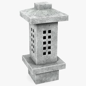 3D Japanese Stone Lantern model