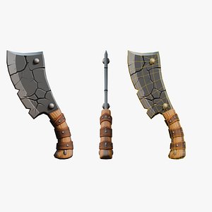Stylized Orc Weapon - Ironjaw Cleaver low-poly 3d model