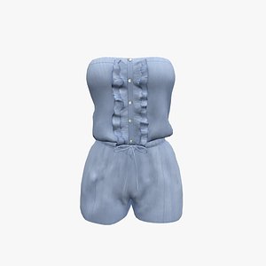 Strapless Romper Suit 3D model