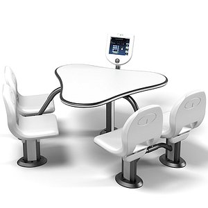Amf qubica bowling equipment chariot triangle table seat chair set