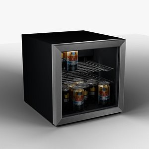Compact Beverage Mini Fridge 3D