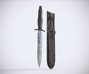 3D model combat knife