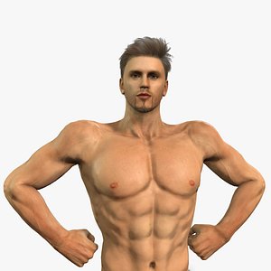 3D model Muscular Handsome Male