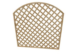 Wooden panel trellis arc