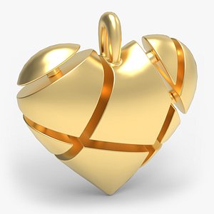 Broken Heart Pendant 3D model