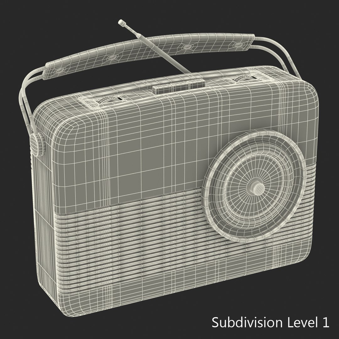 retro radio generic modeled c4d