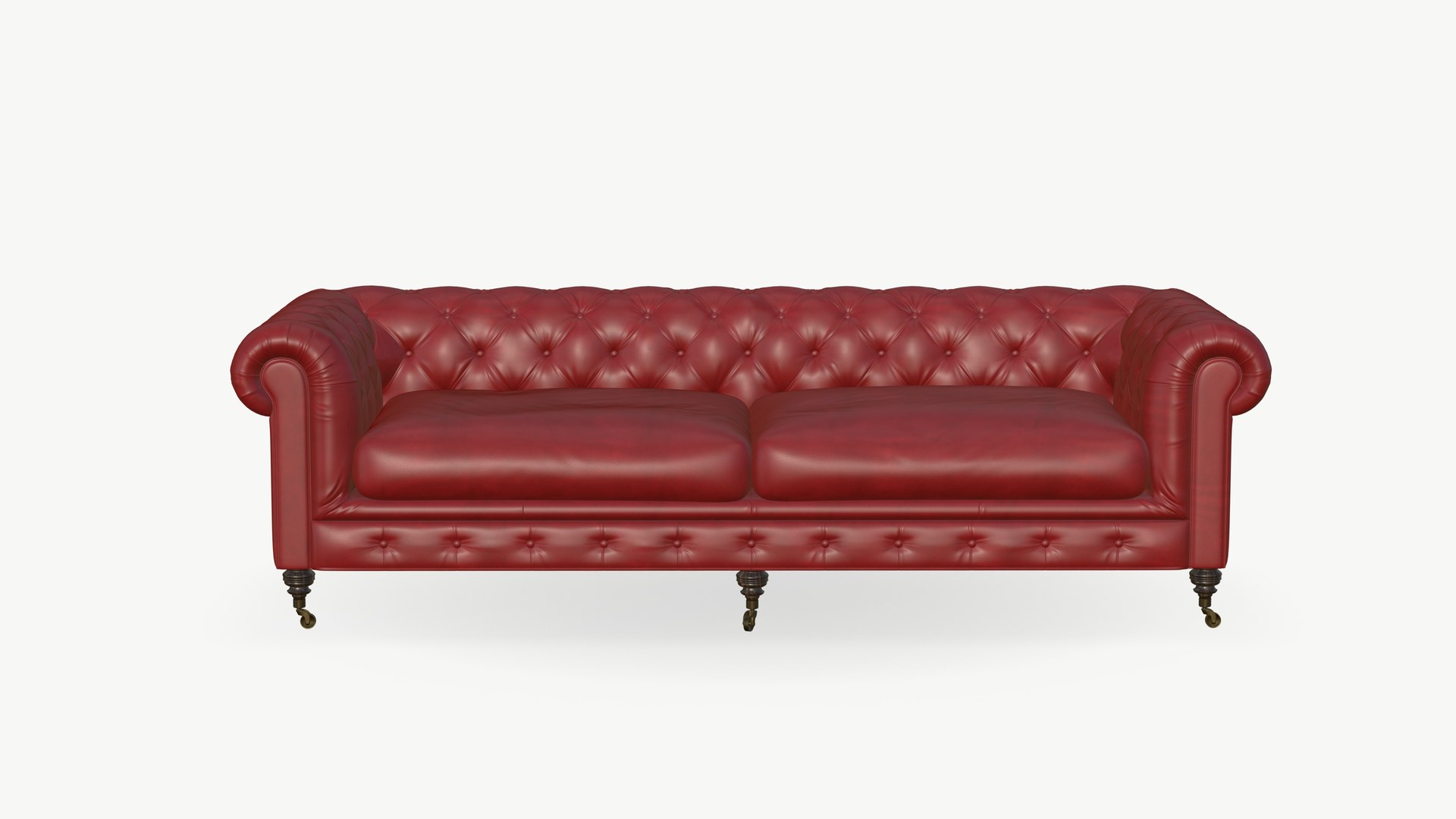 3D Chesterfield Leather Red New Design - TurboSquid 2072367
