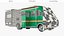 3D Retro RV Camper with Rainbow Side Stripes Green
