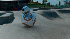 BB-8 Droid 3D Model Textured and Rigged model