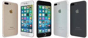 apple iphone 7 colors 3d max