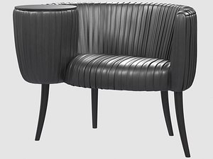 3D model souffle cocktail chair onyx