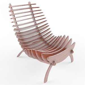3d fishbone chair design model