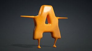 FULLY RIGGED ALPHABET PACK 3D model