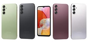 Samsung Galaxy A14 All Colors Low Poly 3D model