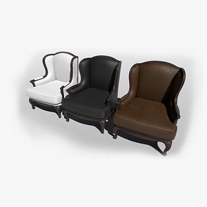 Old Armchair set 3D model