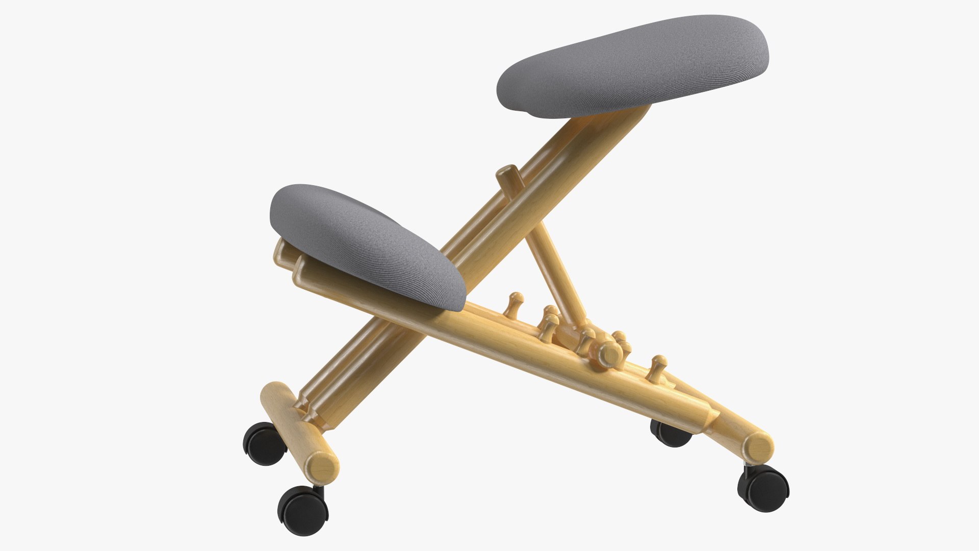 Mobile Wooden Ergonomic Kneeling Chair 3D model TurboSquid 1772259