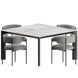 Amelie Chair and Planum Table by MIDJ 3D model