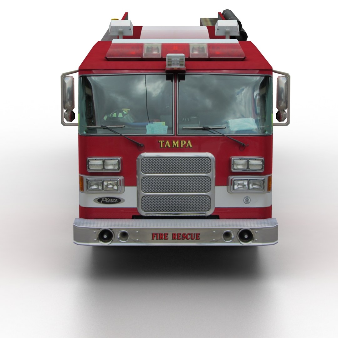 3d Model Pierce Rescue Truck