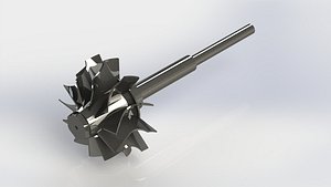3D garrett gt2860r turbocharger turbine model