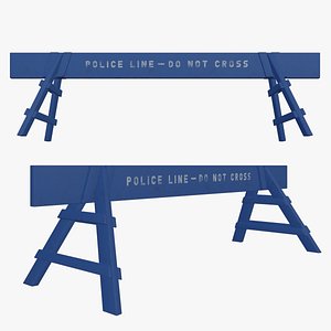 Police Line Wooden Barrier
